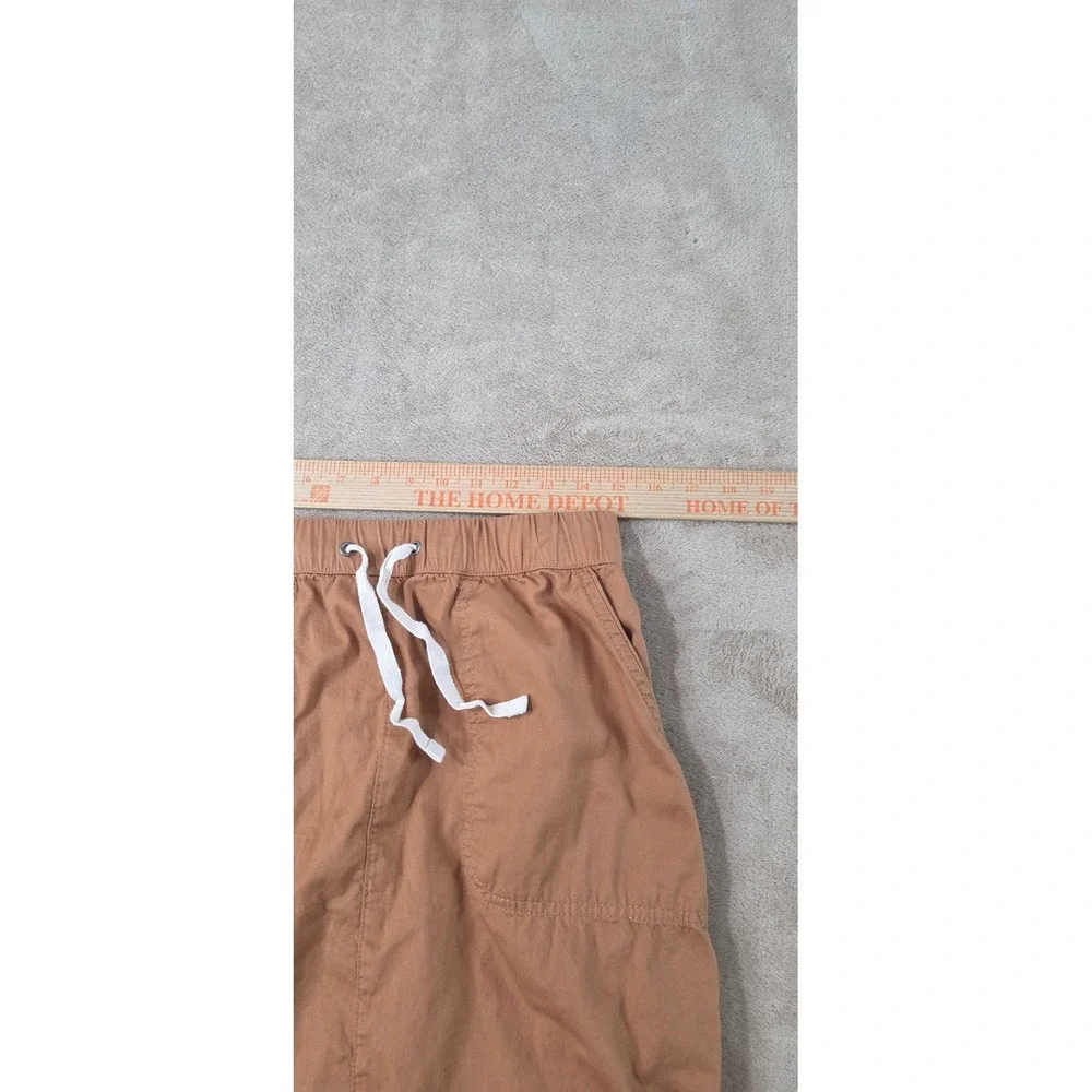 Pact Daily Twill skirt Medium Tan organic cotton stretch drawstring pockets EUC - Picture 7 of 9